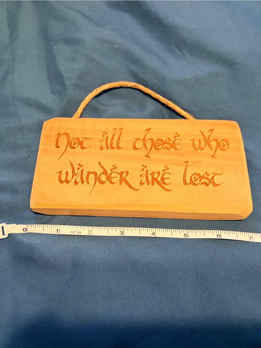 Tolkien Quote Wooden Wall Sign “Not All Those Who Wander Are Lost” LOTR Decor